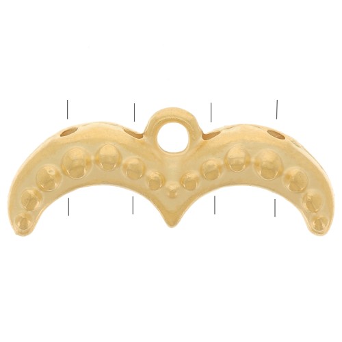 20x8mm Cymbal - Ginko Duo Avolathonisi III bead weaving tip Gold x1