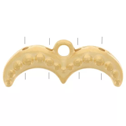 20x8mm Cymbal - Ginko Duo Avolathonisi III bead weaving tip Gold x1