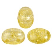 7x5mm Samos® Glass beads by Puca® - New Cracked Honey x10g