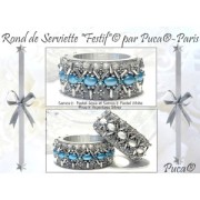 7x5mm Samos® Glass beads by Puca® - New Cracked Light Sapphire x10g