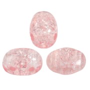 7x5mm Samos® Glass beads by Puca® - New Cracked Light Rose x10g