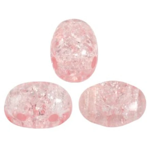 7x5mm Samos® Glass beads by Puca® - New Cracked Light Rose x10g