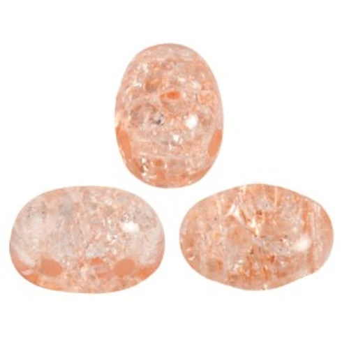 7x5mm Samos® Glass beads by Puca® - New Cracked Light Peach x10g