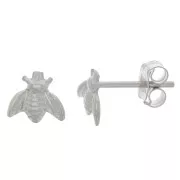 5x6mm 925 Sterling Silver EarStuds bee x2