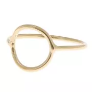 Thin ring with hollow circle - Size 59 - Gold filled x1