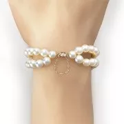 10x4mm 925 Sterling Silver Magnetic clasp with 4cm cable safety chain x1