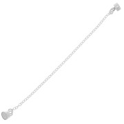 10x4mm 925 Sterling Silver Magnetic clasp with 7cm cable safety chain x1