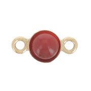 3mm Spacer for roundflat back cabochon - Gold Filled x1