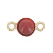 3mm Spacer for roundflat back cabochon - Gold Filled x1