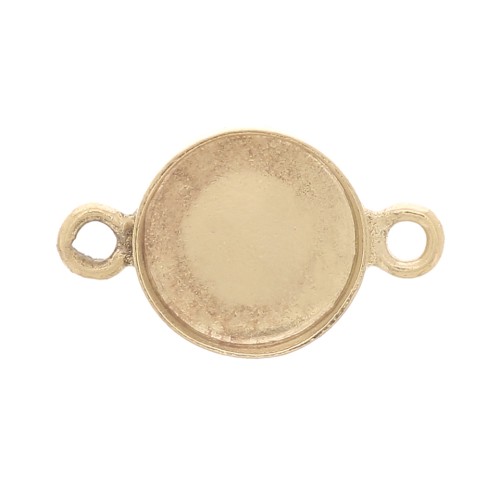 5mm Spacer for roundflat back cabochon - Gold Filled x1