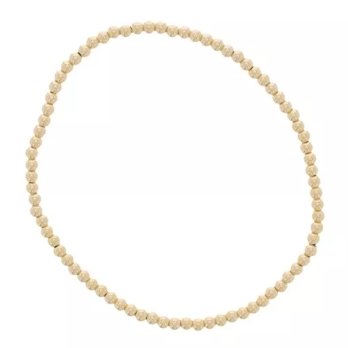 2mm Gold filled Elastic bracelet with round beads x1