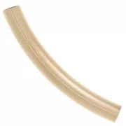 25x3mm textured curved tube Bead - Gold filled x1