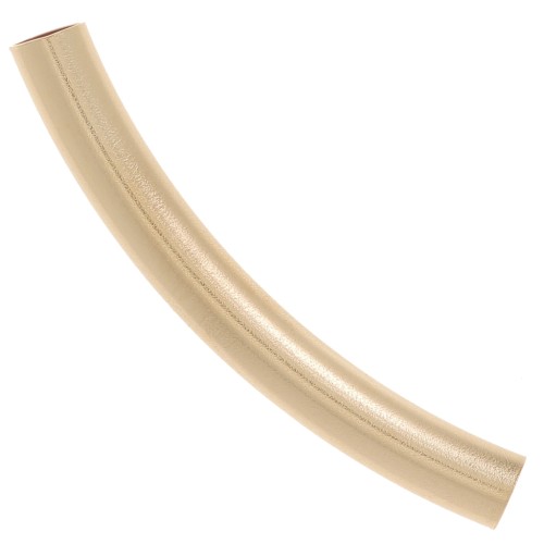 25x3mm textured curved tube Bead - Gold filled x1