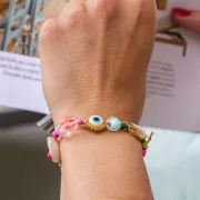 Assortment of 10mm round faceted beads - Transparent - Multicolored Pastel x10