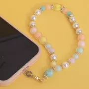 11.5mm Round frosted effect beads assortment - Transparent - Multi Pastel x10