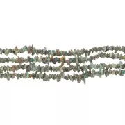 Chips 3 - 5 mm gemstone beads - African Turquoise - Jasper x81cm