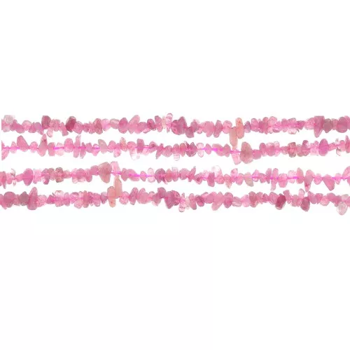 3-5mm Gemstone chip beads - Pink Tourmaline x40cm