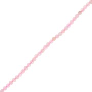 Round faceted beads 2 mm gemstone - Morganite x40cm