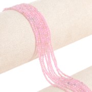 Round faceted beads 2 mm gemstone - Morganite x40cm
