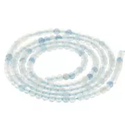 Perles rondes 2.5 mm pierre gemme - Aigue-marine x39cm