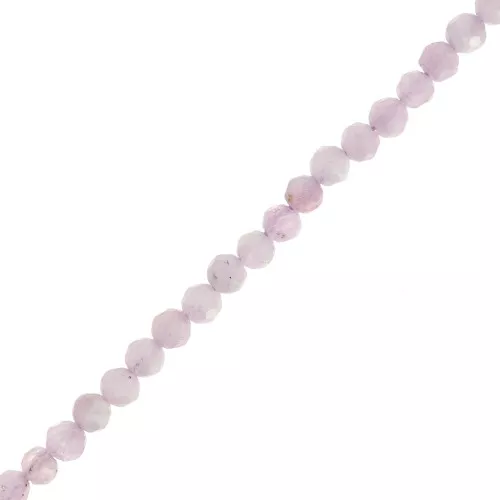 Round faceted beads 3.5 mm gemstone - Kunzite x38cm