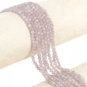 Round faceted beads 3.5 mm gemstone - Kunzite x38cm