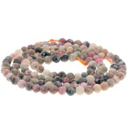 3 mm Round Faceted Gemstone Beads - Rhodonite x 39 cm