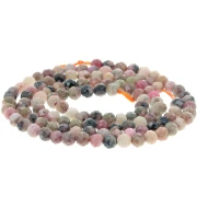 3 mm Round Faceted Gemstone Beads - Rhodonite x 39 cm