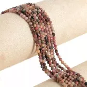 Round faceted beads 3.5 mm gemstone - Rhodonite x39cm