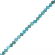 Perles rondes facettées 3 mm pierre gemme - Apatite x38.5 cm