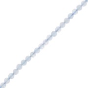 Round faceted beads 3 mm gemstone - Aquamarine x38cm|raw }}