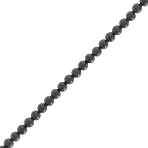 Round beads 3 mm gemstone - Black Spinelle x38cm