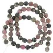 Round faceted beads 6 mm gemstone - Rhodonite x38cm