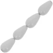 10x6mm Preciosa - Pearshape Pearl - Ceramic Grey x10