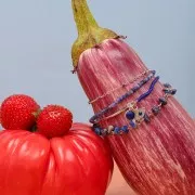 Tinted Lapis Lazuli Chip beads 3 - 5 mm x80cm