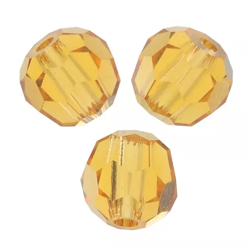 3mm Preciosa Crystal Faceted Beads - Topaz x20