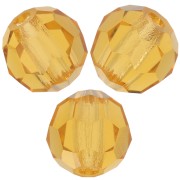 4mm Preciosa Crystal Faceted Beads - Topaz x20