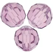 4mm Preciosa Crystal Faceted Beads - Light Amethyst x20