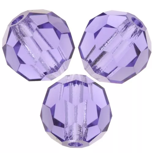 5mm Preciosa Crystal Round Faceted Beads - Tanzanite x15