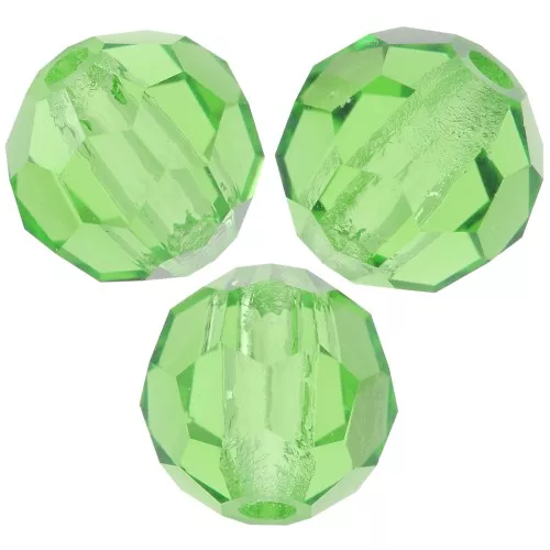 5mm Preciosa Crystal Round Faceted Beads - Peridot x15