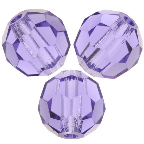 6mm Preciosa Crystal Rounds - Tanzanite x6
