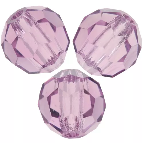 6mm Preciosa Crystal Rounds - Light Amethyst x6