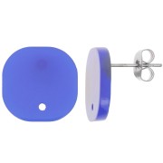15mm Rounded square acrylic earstuds - Royal Blue x2|raw }}