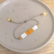 Linhasita waxed thread spool for micro macramé 0.75 mm - Blue grey (549) x228m