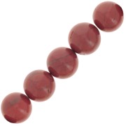 14mm Round gemstone bead - Poppy Jasper x1|raw }}