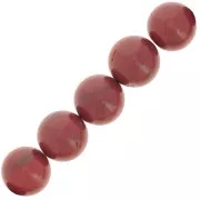 14mm Round gemstone bead - Poppy Jasper x1