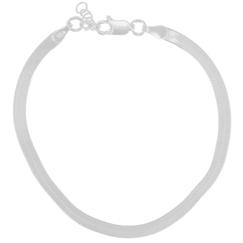 3mm 925 Sterling Silver Mirror mesh bracelet - flat snake x16 cm