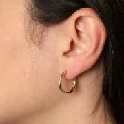 20mm Round Leverback earrings to decorate - 3 Micron Gold Plated x2