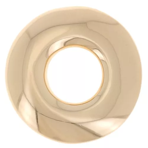 15mm Flattened doughnut pendant - 3-micron gold-plated x1