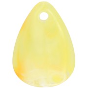 17mm Acrylic Curved Flower Petal Sequins - Marbled Yellow x15